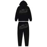 Trapstar Shooters Hoodie Tracksuit Black Monochrome Edition