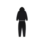 Trapstar Shooters Hoodie Tracksuit Black Monochrome Edition