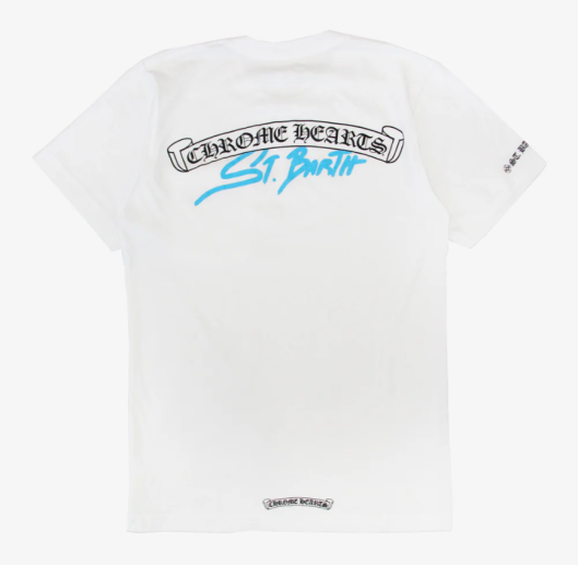 Chrome Hearts St. Barth Exclusive Scroll Logo Short Sleeve T-shirt