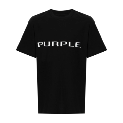 Purple Brand Wordmark Tee Black 01
