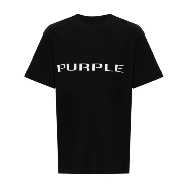 Purple Brand Wordmark Tee Black