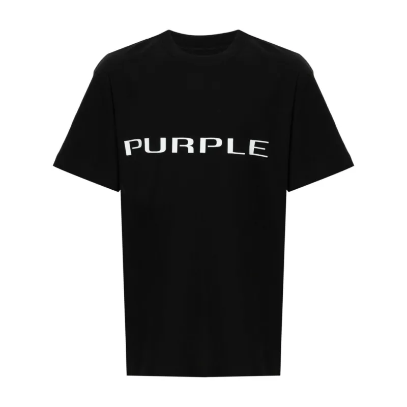 Purple Brand Wordmark Tee Black