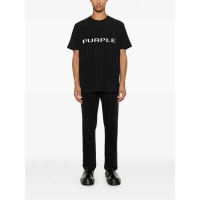 Purple Brand Wordmark Tee Black 02