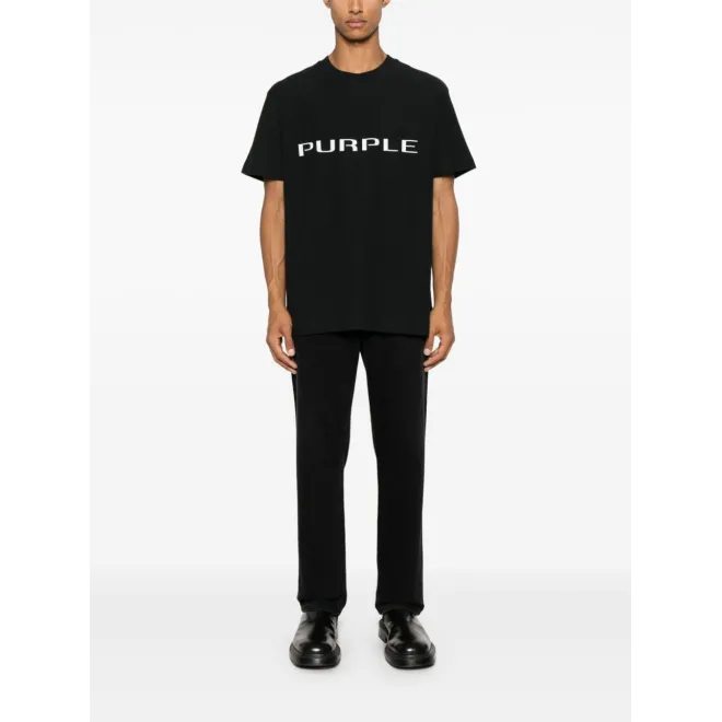 Purple Brand Wordmark Tee Black