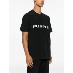 Purple Brand Wordmark Tee Black