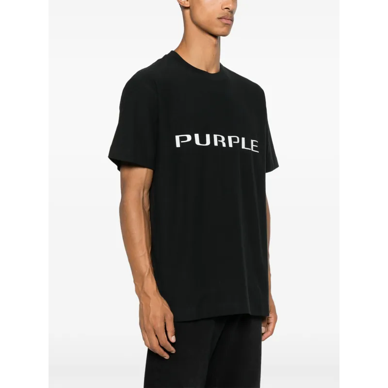 Purple Brand Wordmark Tee Black