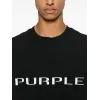 Purple Brand Wordmark Tee Black