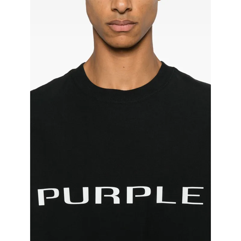 Purple Brand Wordmark Tee Black