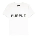 Purple Brand Wordmark Tee White
