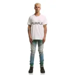 Purple Brand Wordmark Tee White