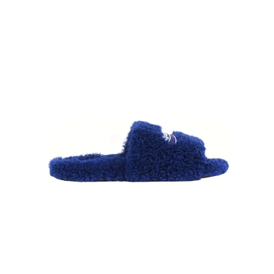 Balenciaga Furry Slide Blue 02