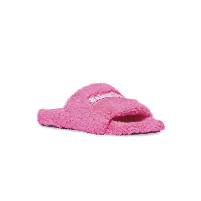 Balenciaga Furry Slide Pink 02