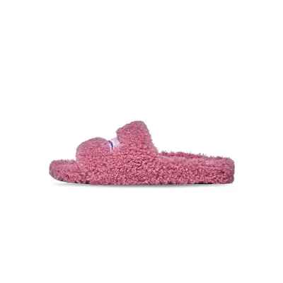 Balenciaga Furry Slide Rose Red 01