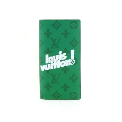 Louis Vuitton Pocket Organizer Monogram Wallet Green 01