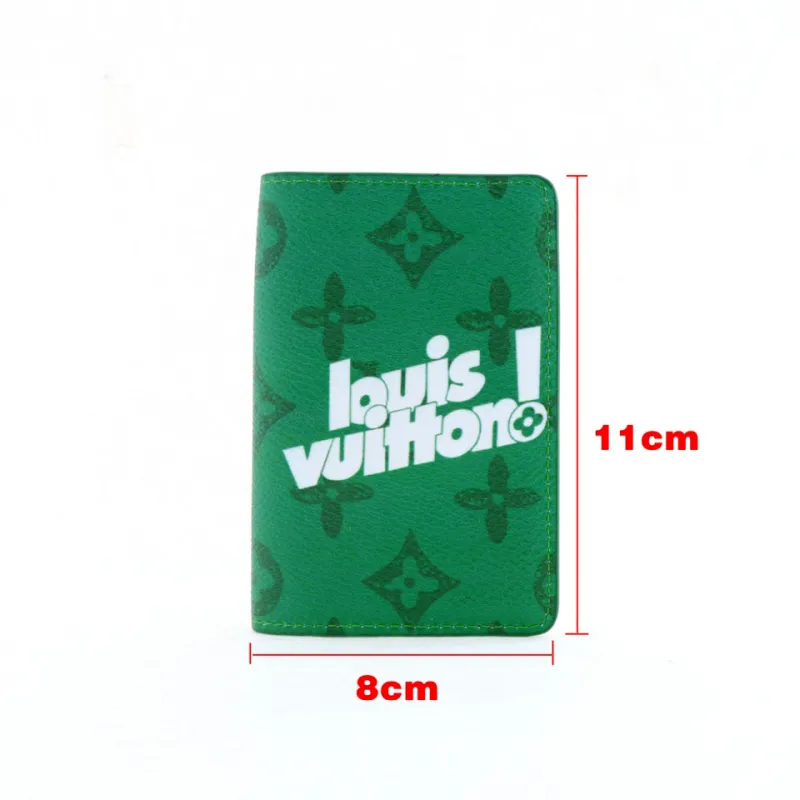 Louis Vuitton Pocket Organizer Monogram Wallet Short Green