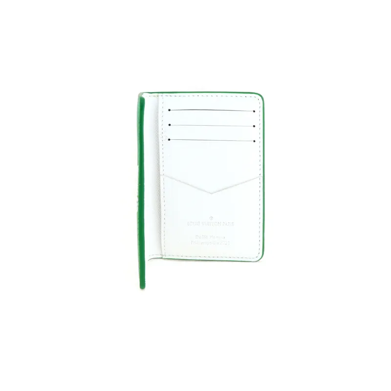 Louis Vuitton Pocket Organizer Monogram Wallet Short Green