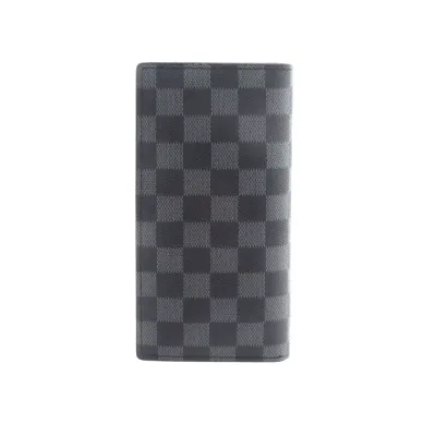Louis Vuitton Portefeuil Brother Damier Graphite Bi-Fold Long Wallet Leather Black 02