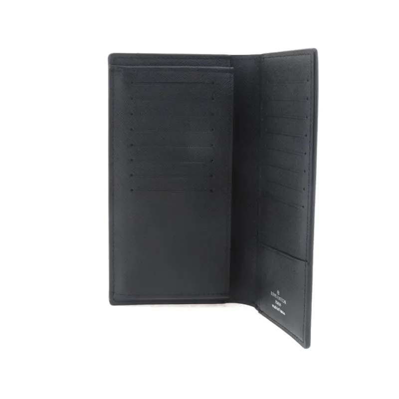 Louis Vuitton Portefeuil Brother Damier Graphite Bi-Fold Long Wallet Leather Black