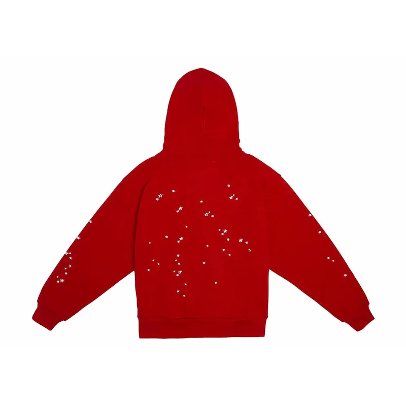 Sp5der Atlanta Zip Up Hoodie Red