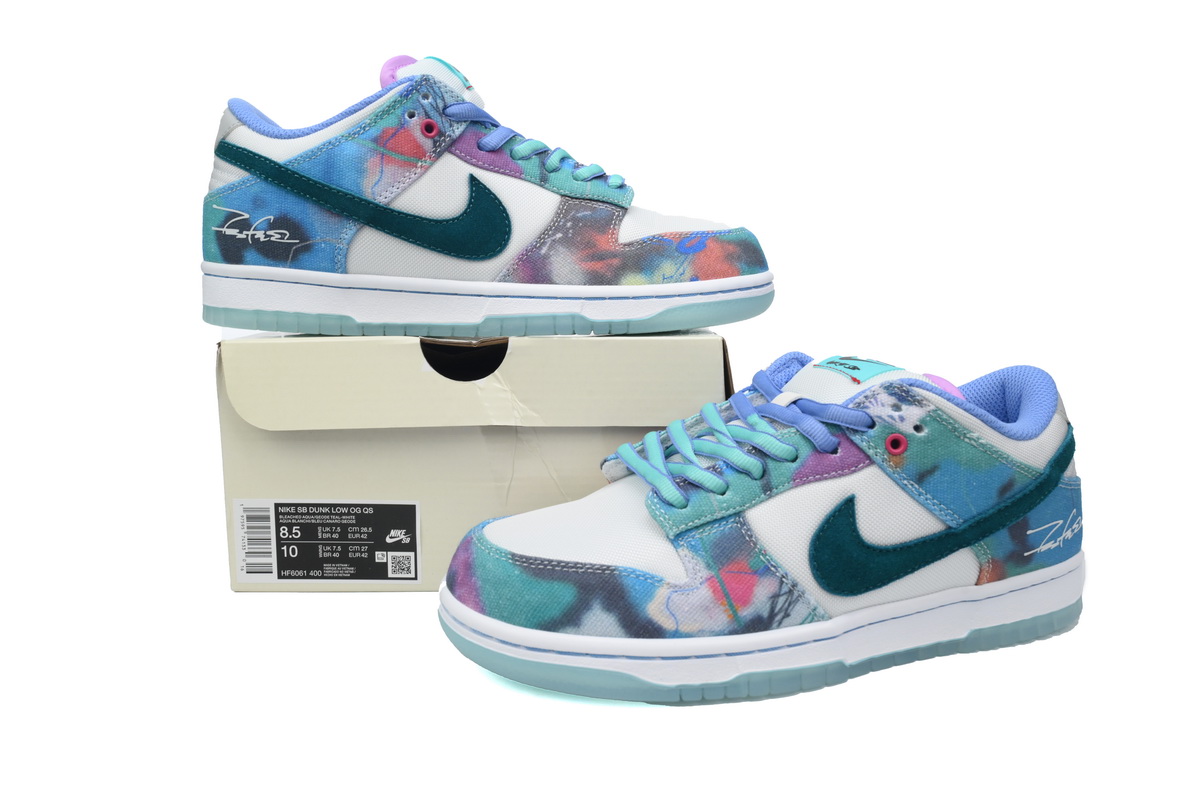 PK God Batch Nike SB Dunk Low Futura Laboratories Bleached Aqua HF6061-400
