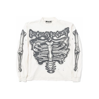 Hellstar Airbrushed Bones Longsleeve White 01