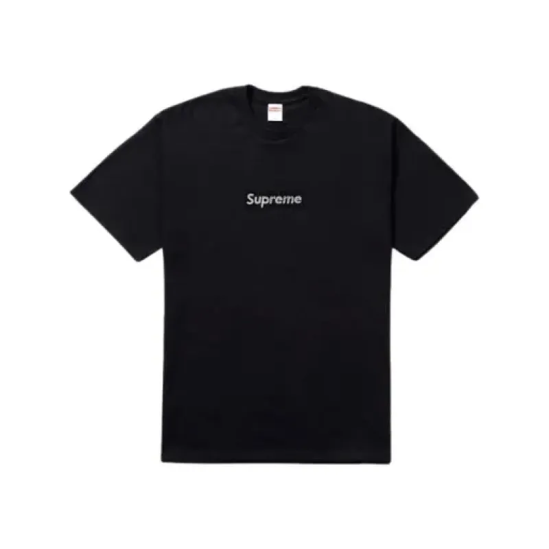 Supreme Swarovski Box Logo Tee Black
