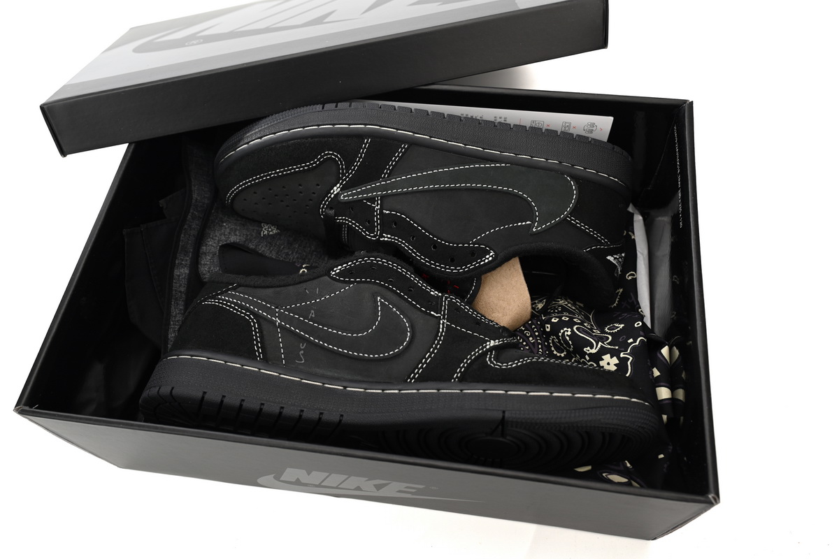 PK God Batch Air Jordan 1 Retro Low OG SP Travis Scott Black Phantom DM7866-001