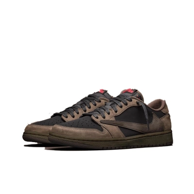 PK God Batch Travis Scott x Air Jordan 1 Low OG “Velvet Brown” 02