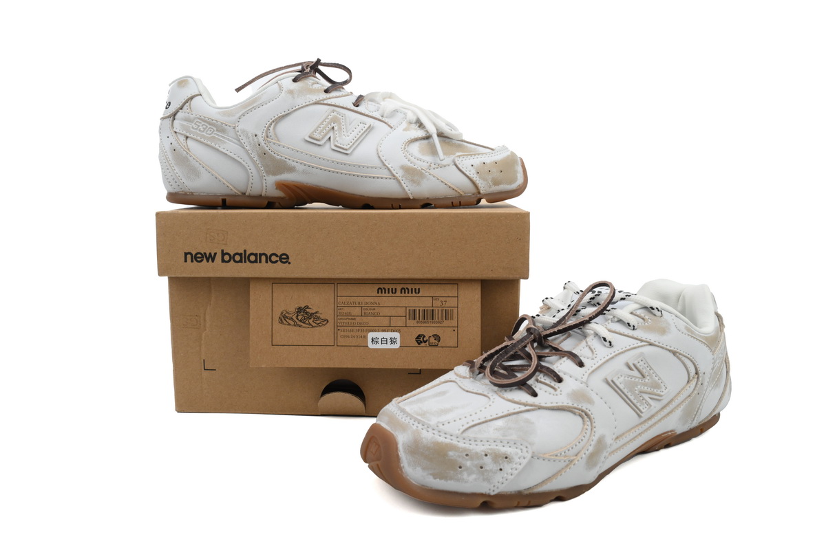 New Balance 530 SL Miu Miu White Gum 5E165E 3F33 F0009 F D005
