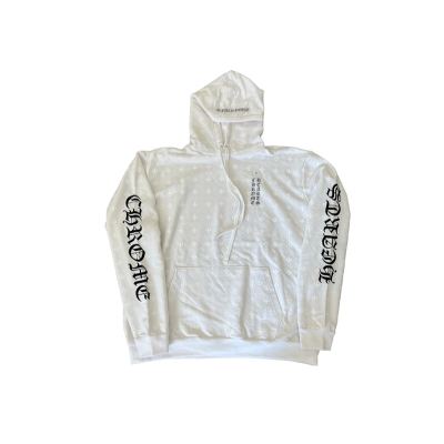 Chrome Hearts Plus Cross Horseshoe Hoodie White 01