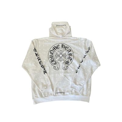Chrome Hearts Plus Cross Horseshoe Hoodie White 02