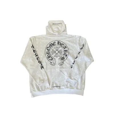 Chrome Hearts Plus Cross Horseshoe Hoodie White 02