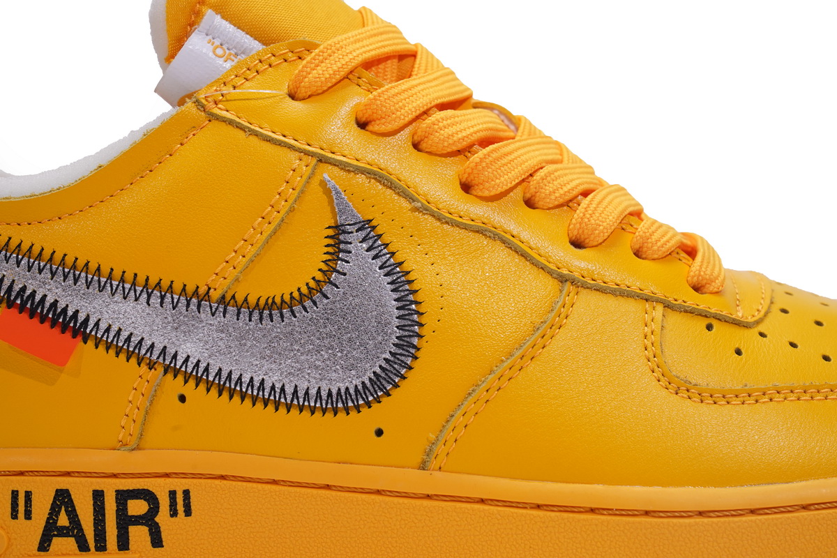PK God Batch Nike Air Force 1 Low OFF-WHITE University Gold Metallic Silver DD1876-700