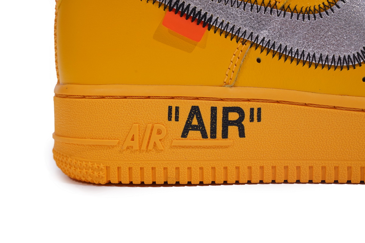 PK God Batch Nike Air Force 1 Low OFF-WHITE University Gold Metallic Silver DD1876-700