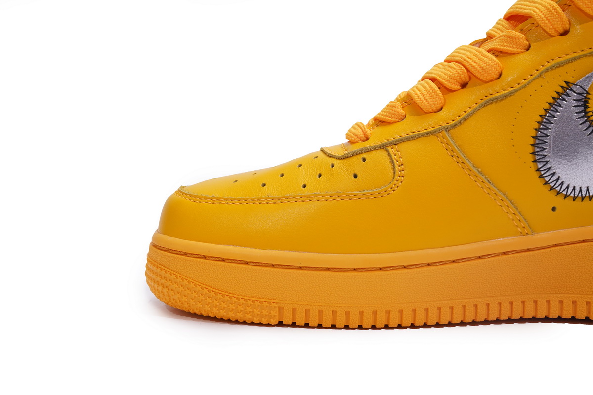PK God Batch Nike Air Force 1 Low OFF-WHITE University Gold Metallic Silver DD1876-700