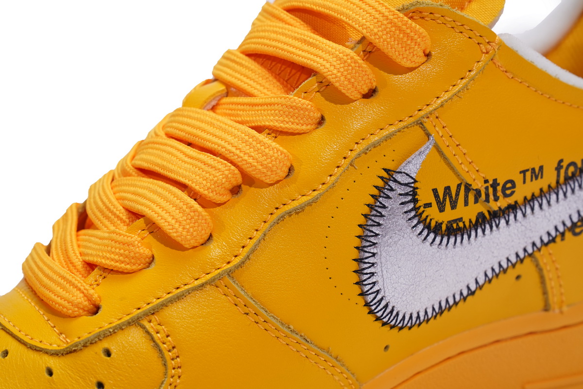 PK God Batch Nike Air Force 1 Low OFF-WHITE University Gold Metallic Silver DD1876-700