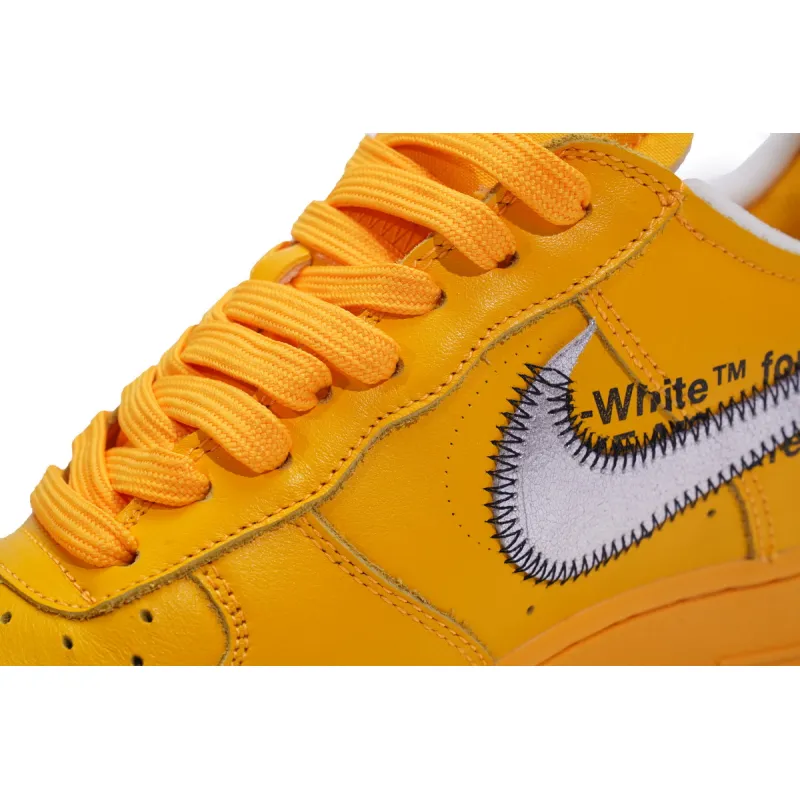 PK God Batch Nike Air Force 1 Low OFF-WHITE University Gold Metallic Silver DD1876-700