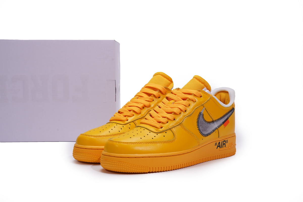 PK God Batch Nike Air Force 1 Low OFF-WHITE University Gold Metallic Silver DD1876-700