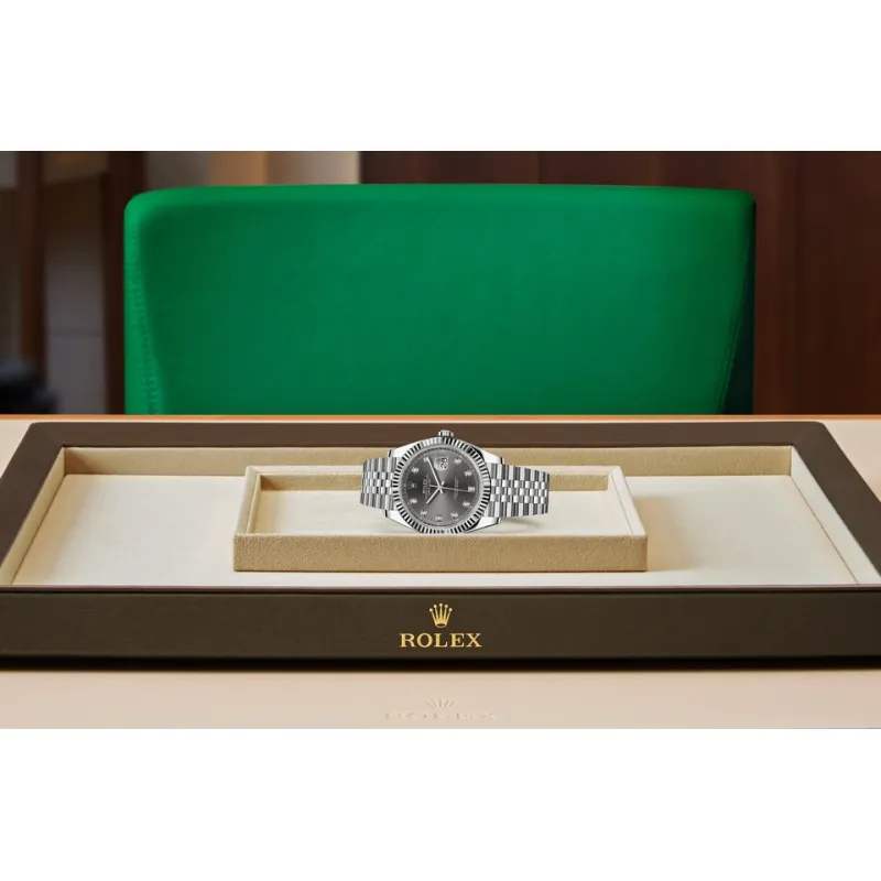 PKStockX Rolex Datejust 41 Oyster-41 mm-Oystersteel and White Gold Reference 126334 m126334-0006
