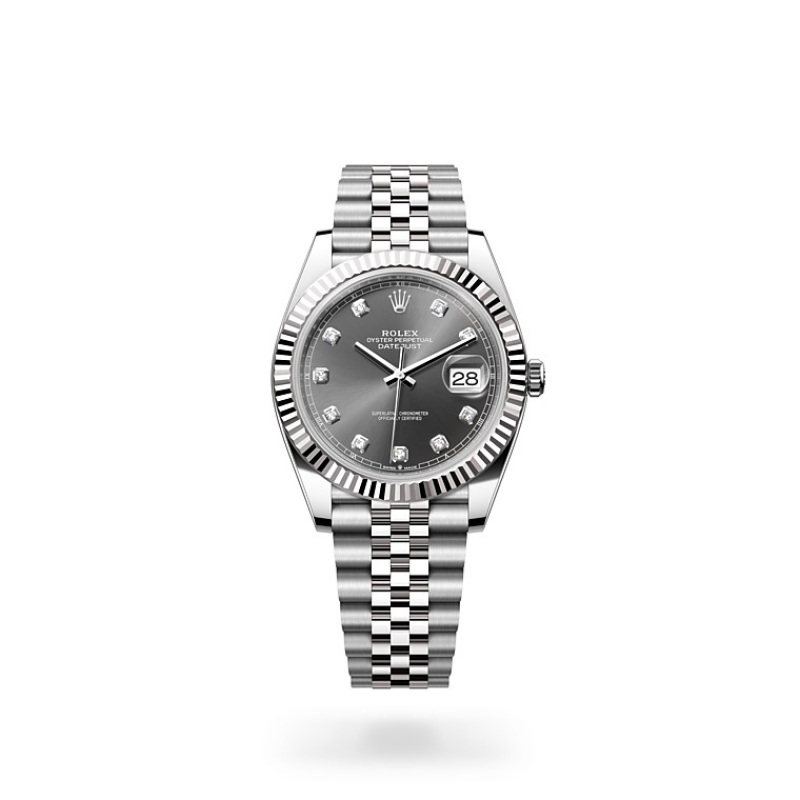 PKStockX Rolex Datejust 41 Oyster-41 mm-Oystersteel and White Gold Reference 126334 m126334-0006