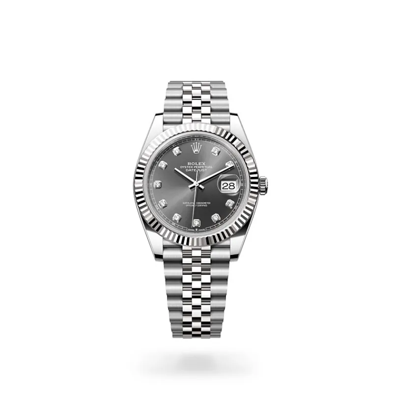 PKStockX Rolex Datejust 41 Oyster-41 mm-Oystersteel and White Gold Reference 126334 m126334-0006