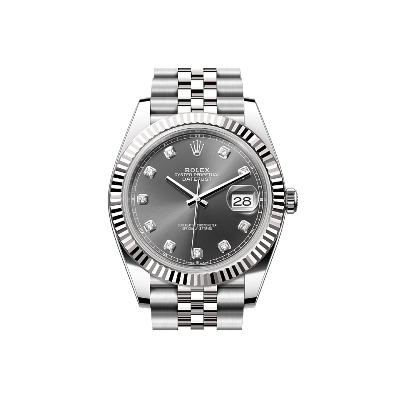PKStockX Rolex Datejust 41 Oyster-41 mm-Oystersteel and White Gold Reference 126334 m126334-0006