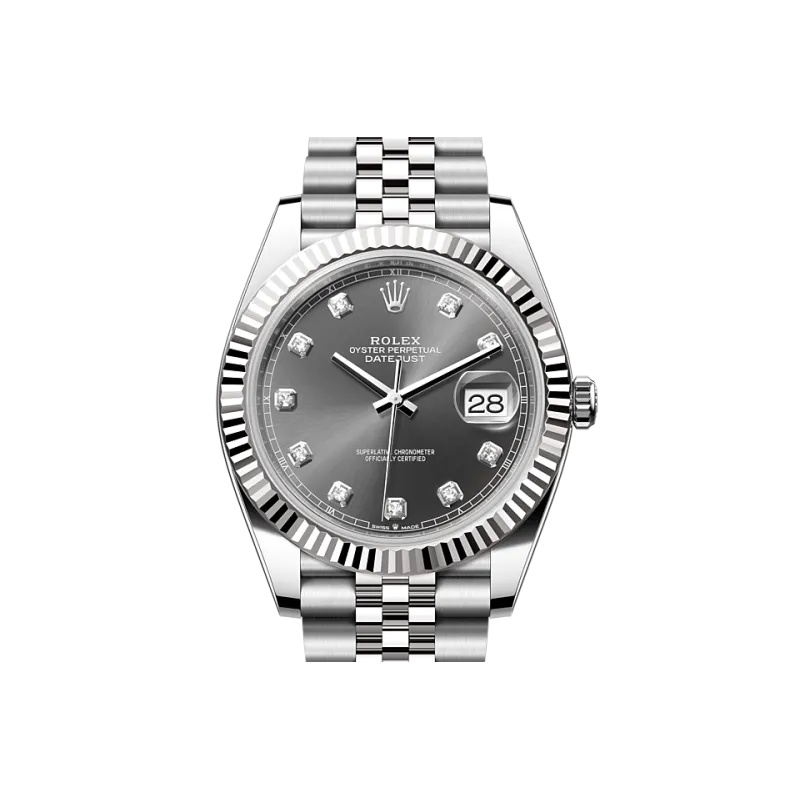 PKStockX Rolex Datejust 41 Oyster-41 mm-Oystersteel and White Gold Reference 126334 m126334-0006