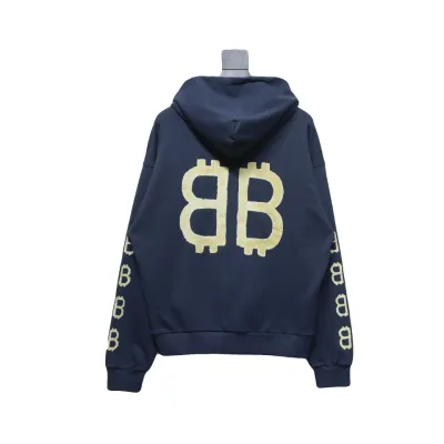 Balenciaga Crypto BB-print hoodie Blue 02