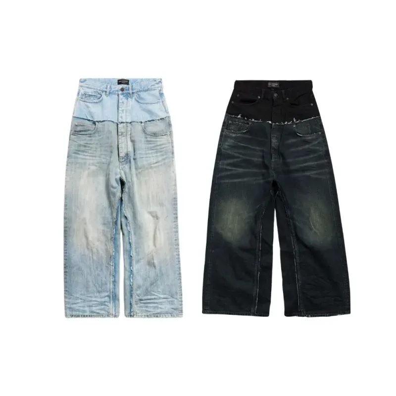 Balenciaga Layered Denim Jeans