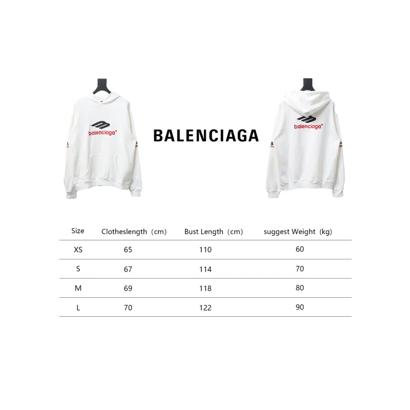 Balenciaga Red Double M Hoodie