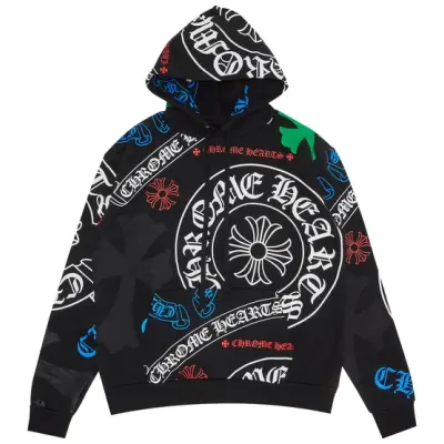 Chrome Hearts Stencil Hoodie Black 01
