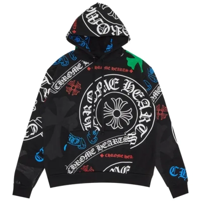 Chrome Hearts Stencil Hoodie Black 01