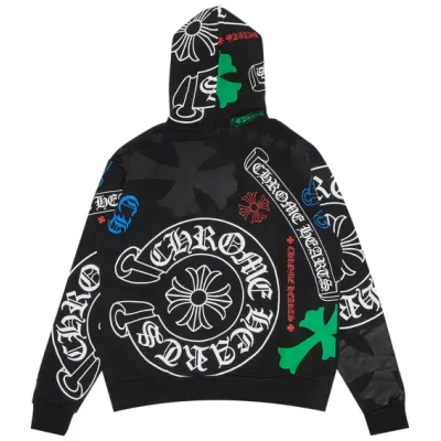 Chrome Hearts Stencil Hoodie Black 02