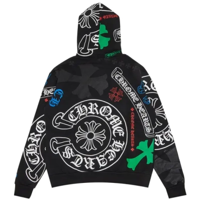 Chrome Hearts Stencil Hoodie Black 02